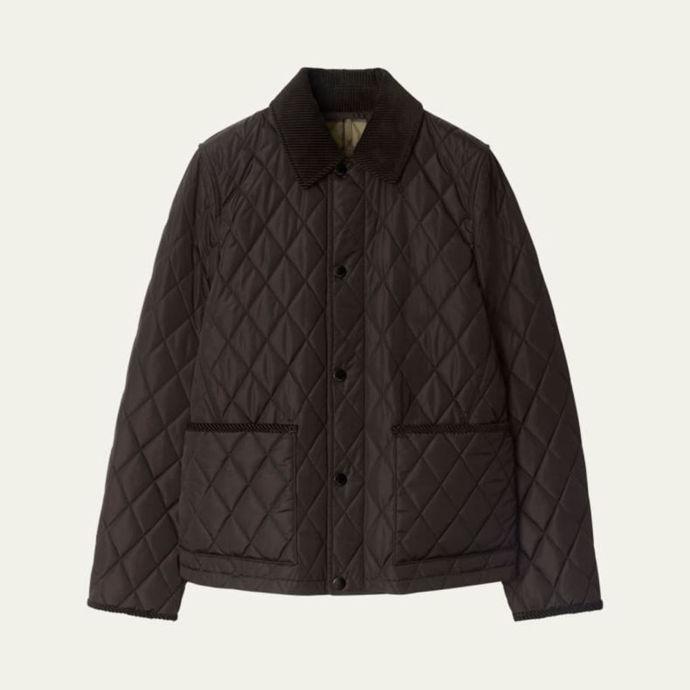 NWOT Burberry Quilted Corduroy Collar Jacket